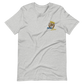 Short-Sleeve Embroidered Unisex T-Shirt (Blue "Fear" soft colors)