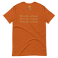 Short-Sleeve Unisex T-Shirt (Blue "fear" Bold colors front and back)