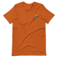 Short-Sleeve Embroidered Unisex T-Shirt ("Red" Fear bold colors)