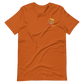 Short-Sleeve Unisex T-Shirt (Red "fear" Bold colors front and back)