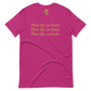 Short-Sleeve Unisex T-Shirt (Blue "fear" Bold colors front and back)