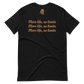 Short-Sleeve Unisex T-Shirt (Red "fear" Bold colors front and back)