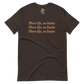 Short-Sleeve Unisex T-Shirt (Blue "fear" Bold colors front and back)