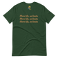 Short-Sleeve Unisex T-Shirt (Blue "fear" Bold colors front and back)