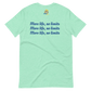 Short-Sleeve Unisex T-Shirt (Blue "fear" soft colors front and back)