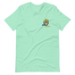Short-Sleeve Embroidered Unisex T-Shirt (Blue "Fear" soft colors)