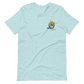 Short-Sleeve Embroidered Unisex T-Shirt (Blue "Fear" soft colors)