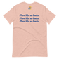 Short-Sleeve Unisex T-Shirt (Blue "fear" soft colors front and back)