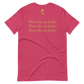 Short-Sleeve Unisex T-Shirt (Red "fear" Bold colors front and back)