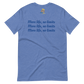 Short-Sleeve Unisex T-Shirt (Blue "fear" soft colors front and back)