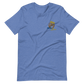 Short-Sleeve Embroidered Unisex T-Shirt (Blue "Fear" soft colors)