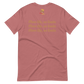 Short-Sleeve Unisex T-Shirt (Red "fear" Bold colors front and back)