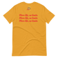 Short-Sleeve Unisex T-Shirt (Red "fear" soft colors front and back)