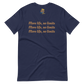 Short-Sleeve Unisex T-Shirt (Blue "fear" Bold colors front and back)