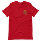 Short-Sleeve Embroidered Unisex T-Shirt ("Red" Fear bold colors)