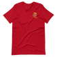 Short-Sleeve Unisex T-Shirt (Red "fear" Bold colors front and back)
