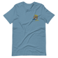 Short-Sleeve Embroidered Unisex T-Shirt (Blue "Fear" soft colors)