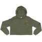 Women's Embroidered Crop Hoodie ("Blue" fear)
