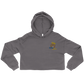 Women's Embroidered Crop Hoodie ("Blue" fear)
