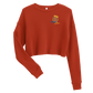 Women's Crop Sweatshirt (Blue "fear" front and back)