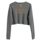 Women's Crop Sweatshirt (Red "fear" front and back)