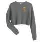 Women's Crop Sweatshirt (Red "fear" front and back)