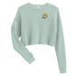 Women's Crop Sweatshirt (Blue "fear" front and back)