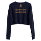 Women's Crop Sweatshirt (Red "fear" front and back)