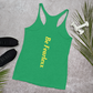 Women's Racerback Tank (Blue "fear" front and back)