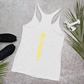 Women's Racerback Tank (Blue "fear" front and back)