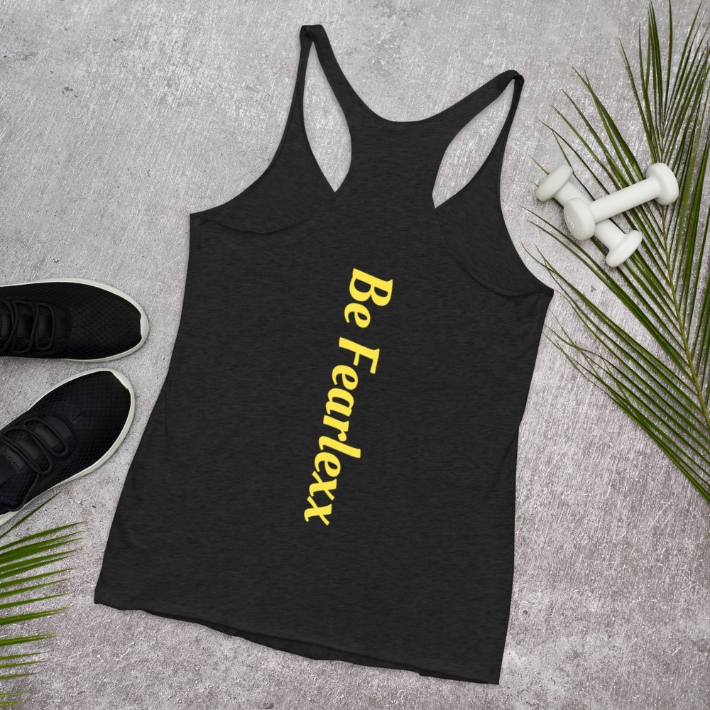 Women's Racerback Tank (Red "fear" front and back)