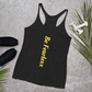 Women's Racerback Tank (Blue "fear" front and back)
