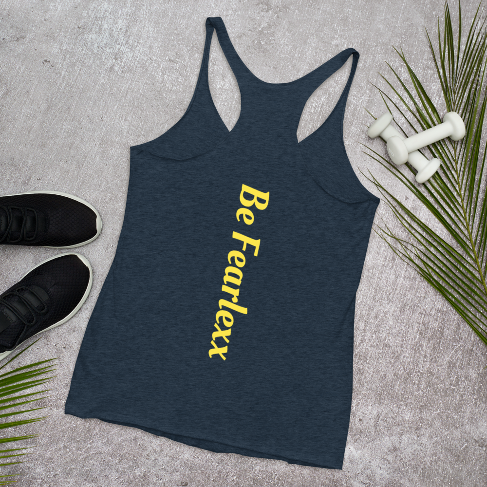 Women's Racerback Tank (Red "fear" front and back)