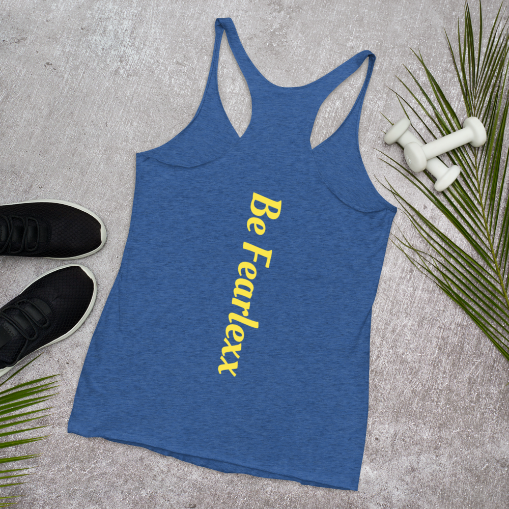 Women's Racerback Tank (Red "fear" front and back)