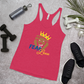 Women's Racerback Tank (Blue "fear" front and back)