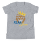 Youth Short Sleeve Unisex T-Shirt (Blue "fear" front & back)