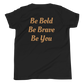 Youth Short Sleeve Unisex T-Shirt (Blue "fear" front & back)