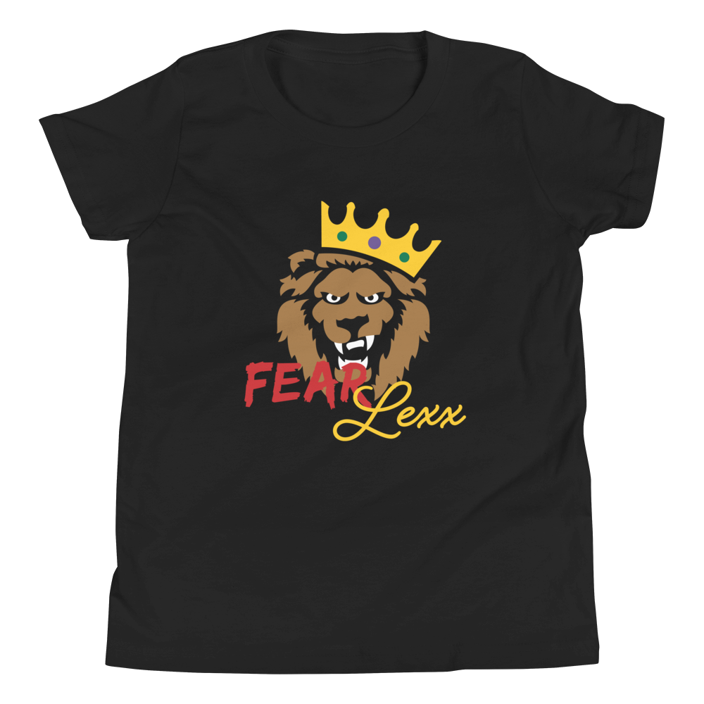 Youth Short Sleeve Unisex T-Shirt (Red "fear" front & back)