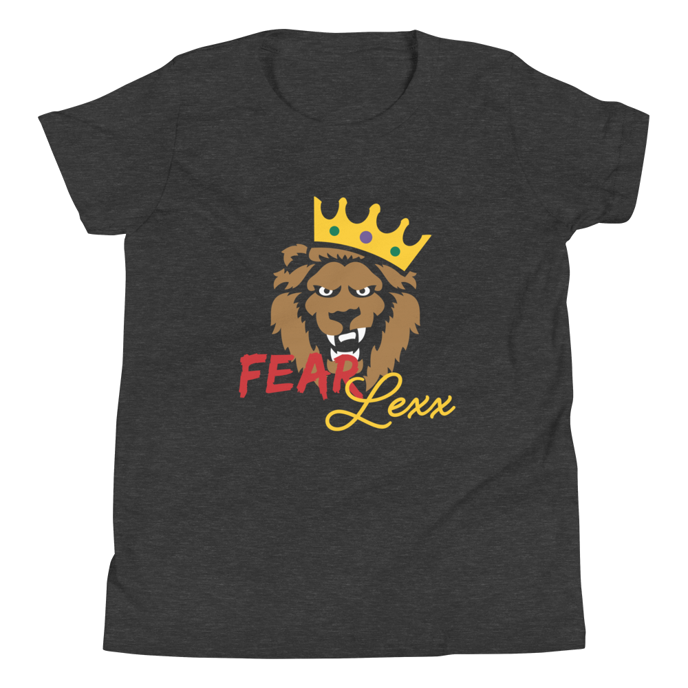 Youth Short Sleeve Unisex T-Shirt (Red "fear" front & back)