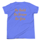 Youth Short Sleeve Unisex T-Shirt (Blue "fear" front & back)