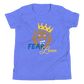 Youth Short Sleeve Unisex T-Shirt (Blue "fear" front & back)