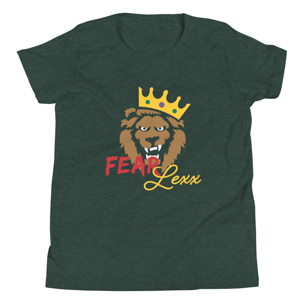 Youth Short Sleeve Unisex T-Shirt (Red "fear" front & back)