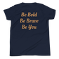 Youth Short Sleeve Unisex T-Shirt (Blue "fear" front & back)