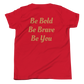 Youth Short Sleeve Unisex T-Shirt (Blue "fear" front & back)