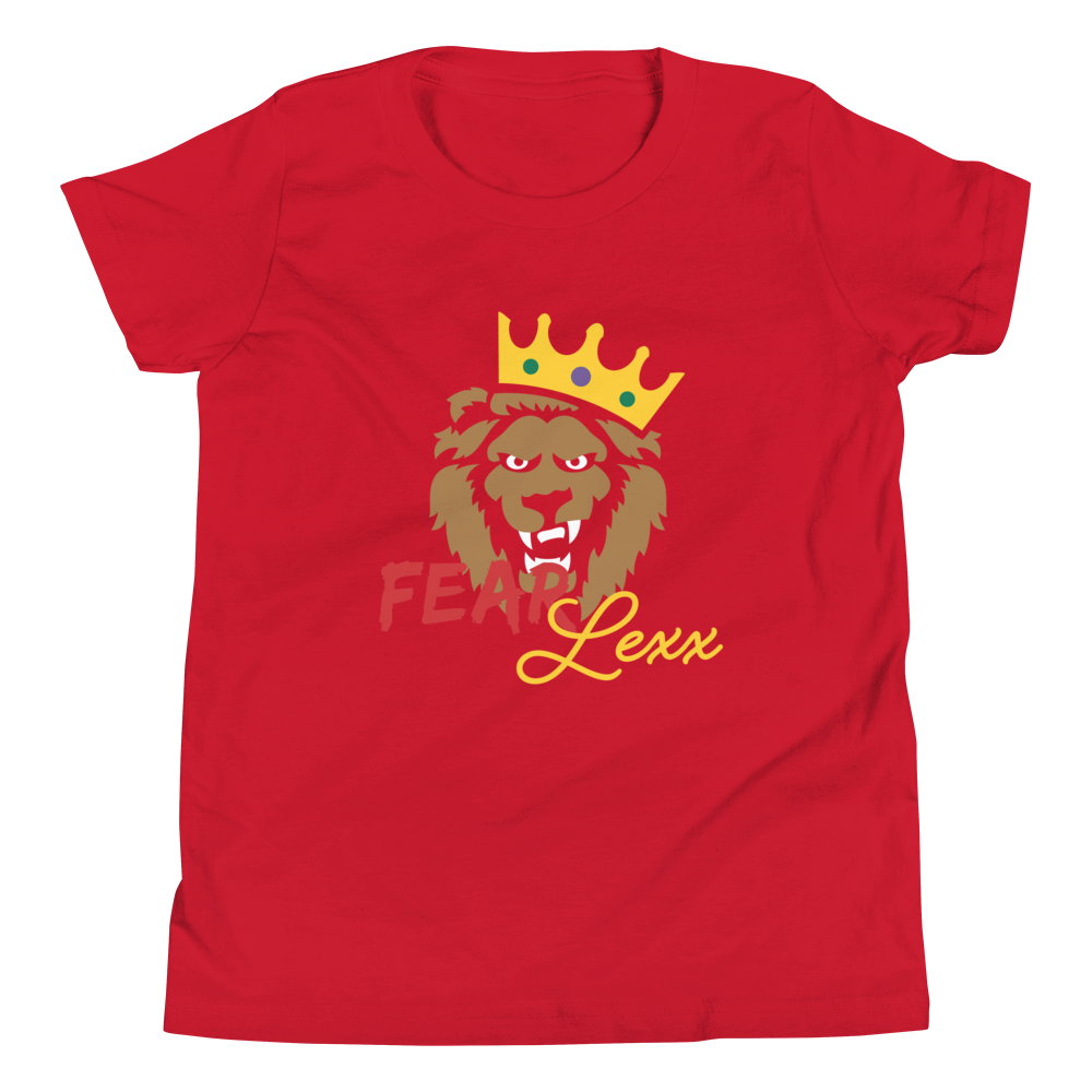 Youth Short Sleeve Unisex T-Shirt (Red "fear" front & back)