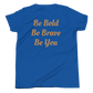 Youth Short Sleeve Unisex T-Shirt (Blue "fear" front & back)