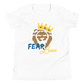 Youth Short Sleeve Unisex T-Shirt (Blue "fear" front & back)